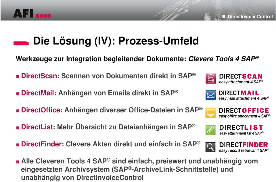 SAP DirectList: Mehr Übersicht zu Dateianhängen in SAP DirectFinder: Clevere Akten direkt und einfach in SAP Alle Cleveren Tools 4 SAP