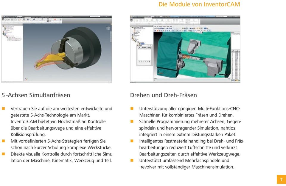 Mit vordefinierten 5-Achs-Strategien fertigen Sie schon nach kurzer Schulung komplexe Werkstücke.