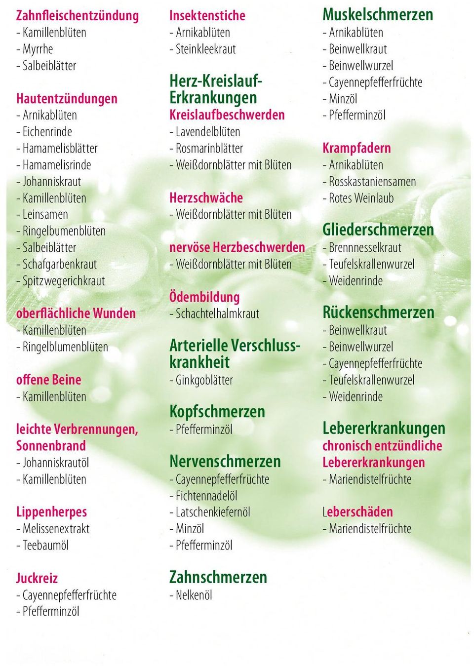 Cayennepfefferfrüchte Insektenstiche - Steinkleekraut Herz-Kreislauf- Erkrankungen Kreislaufbeschwerden - Lavendelblüten - Rosmarinblätter - Weißdornblätter mit Blüten Herzschwäche - Weißdornblätter