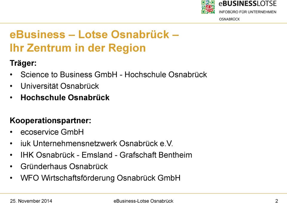 GmbH iuk Unternehmensnetzwerk Osnabrück e.v.