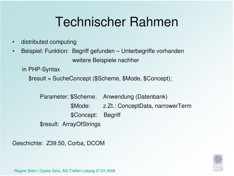 ($Scheme, $Mode, $Concept); Parameter: $Scheme: Anwendung (Datenbank) $Mode: z.zt.