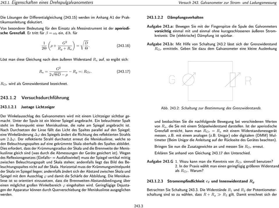 243.16 243.1.2.2 Dämpfungsverhalten Aufgabe 243.