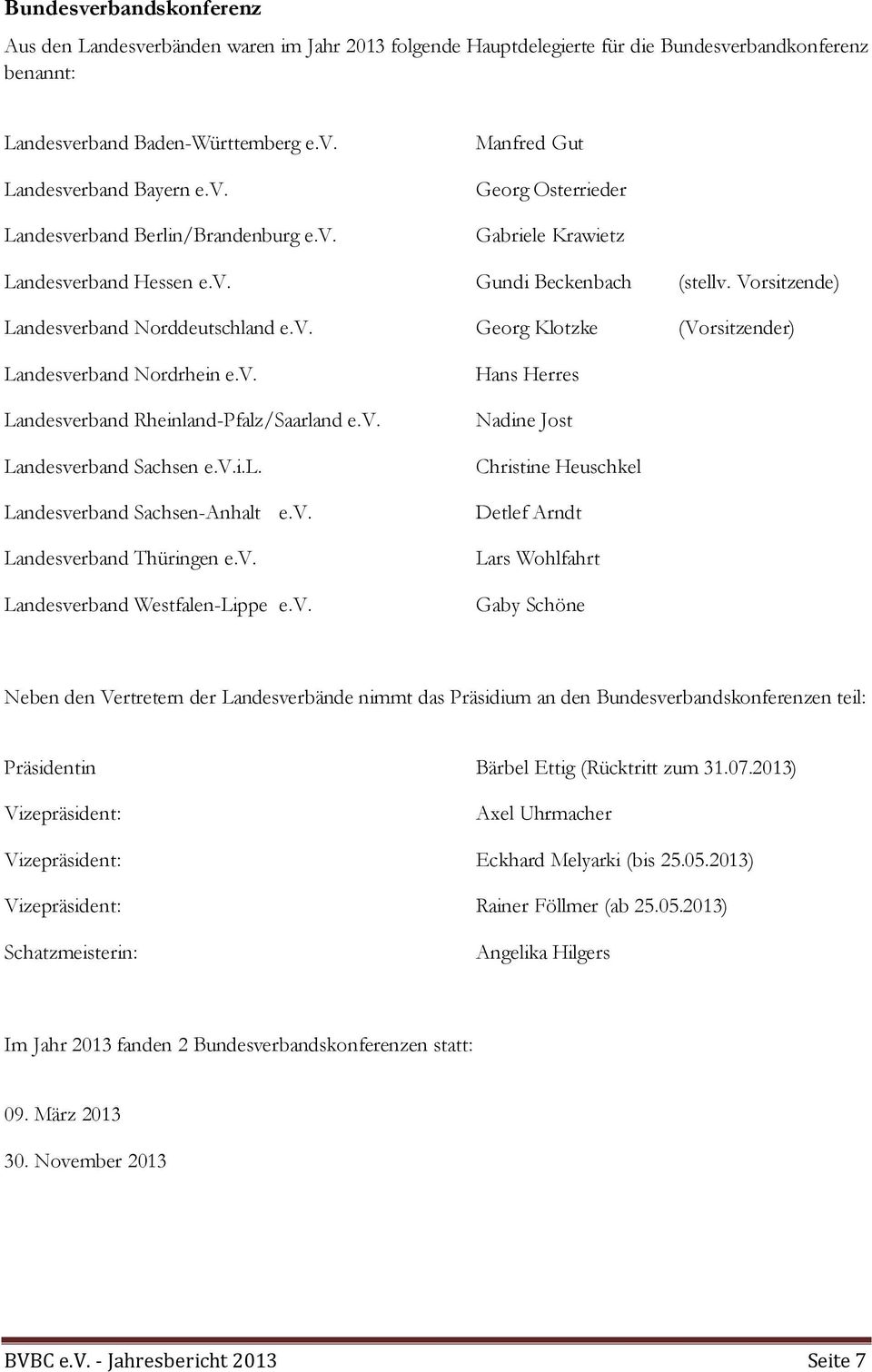 v. Landesverband Rheinland-Pfalz/Saarland e.v. Landesverband Sachsen e.v.i.l. Hans Herres Nadine Jost Christine Heuschkel Landesverband Sachsen-Anhalt e.v. Detlef Arndt Landesverband Thüringen e.v. Landesverband Westfalen-Lippe e.