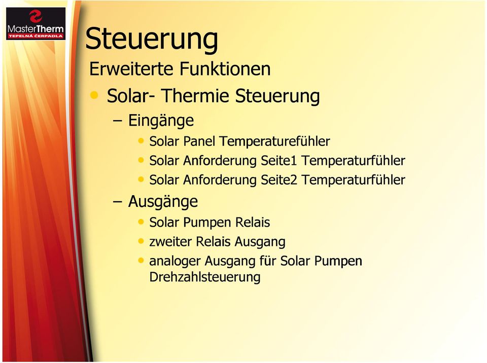 Temperaturfühler Solar Anforderung Seite2 Temperaturfühler Ausgänge