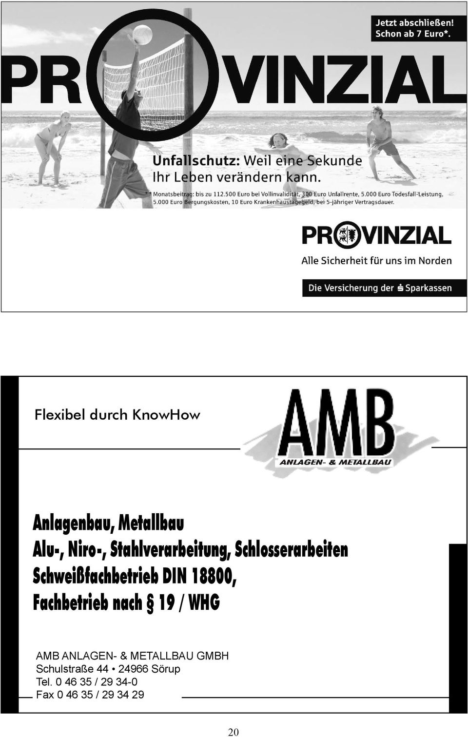 18800, Fachbetrieb nach 19 / WHG AMB ANLAGEN- & METALLBAU GMBH