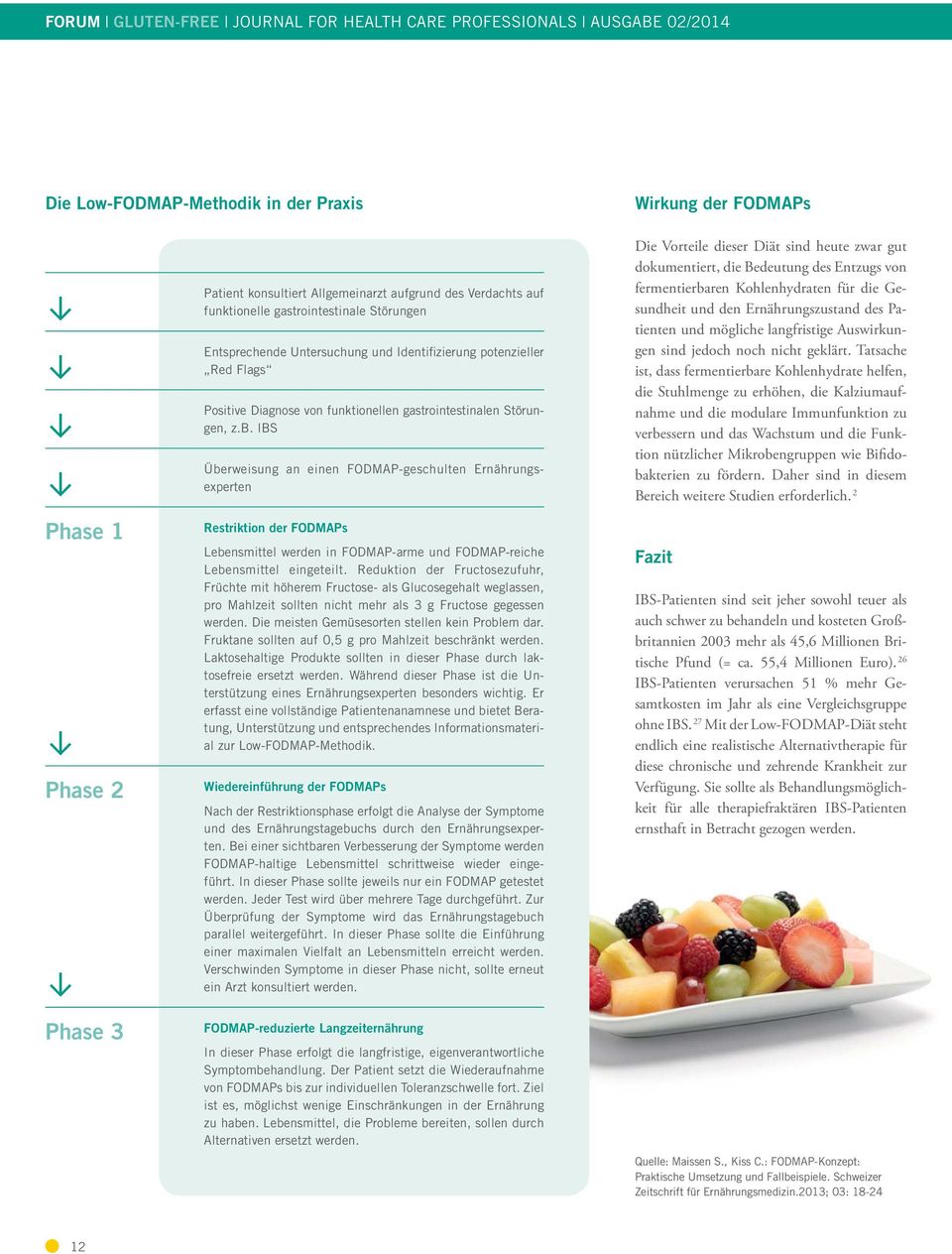 IBS Überweisung an einen FODMAP-geschulten Ernährungsexperten Wirkung der FODMAPs Die Vorteile dieser Diät sind heute zwar gut dokumentiert, die Bedeutung des Entzugs von fermentierbaren
