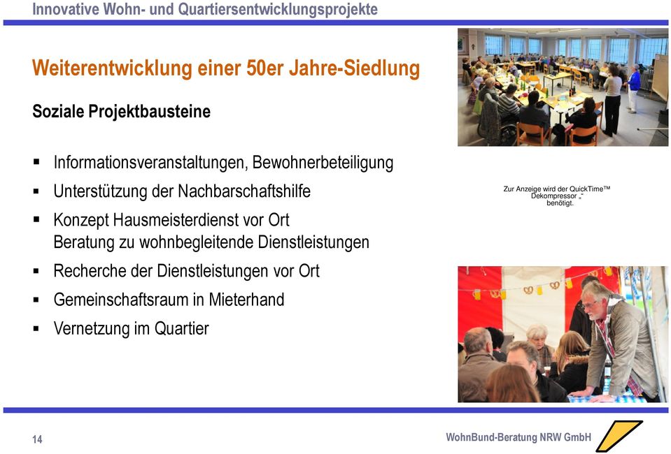 Hausmeisterdienst vor Ort Beratung zu wohnbegleitende Dienstleistungen Recherche der