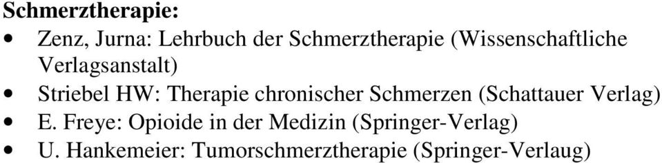 chronischer Schmerzen (Schattauer Verlag) E.