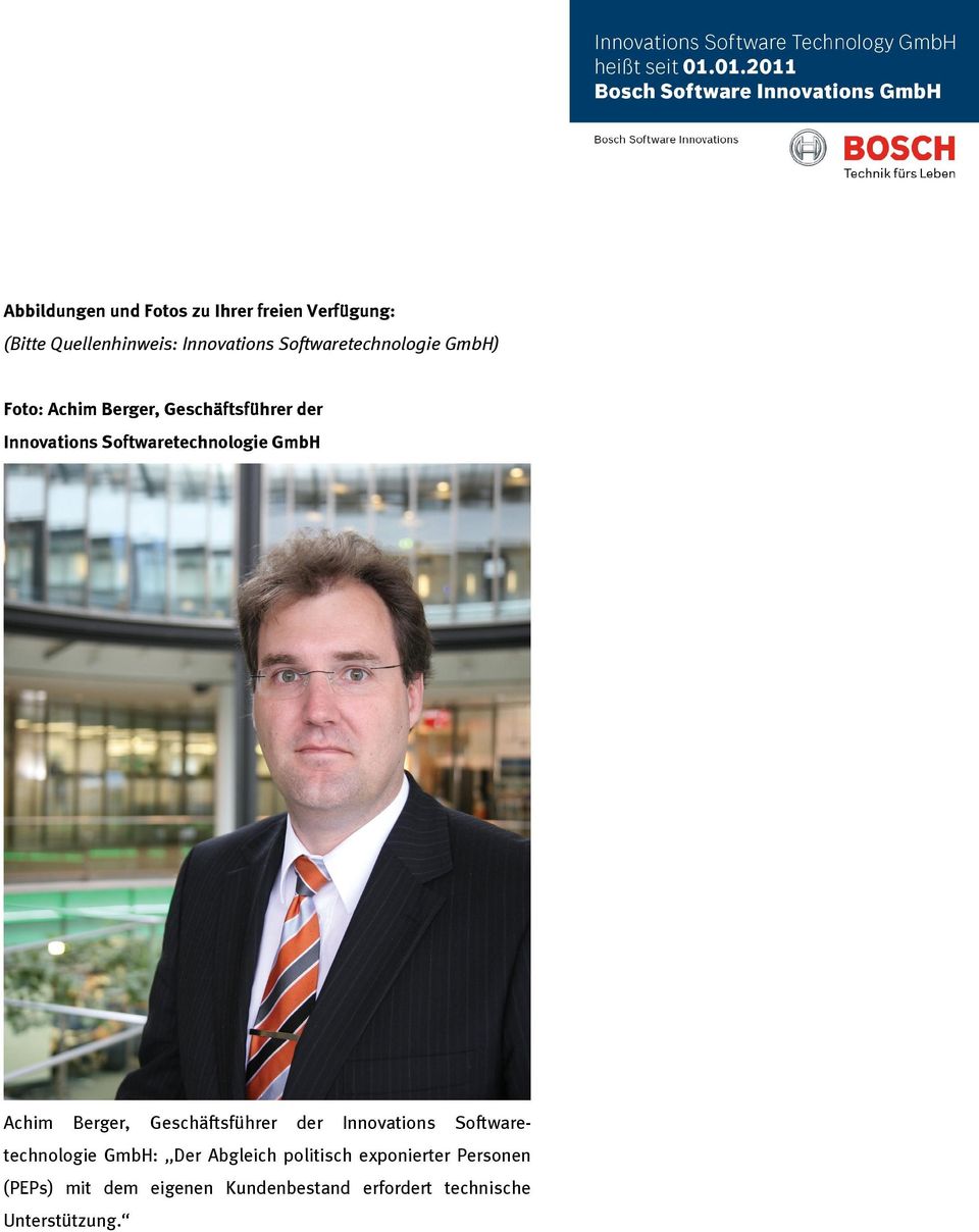 Softwaretechnologie GmbH Achim Berger, Geschäftsführer der Innovations Softwaretechnologie