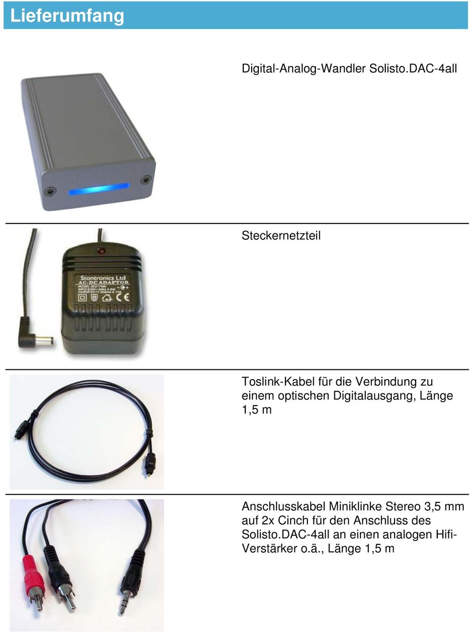 optischen Digitalausgang, Länge 1,5 m Anschlusskabel Miniklinke Stereo