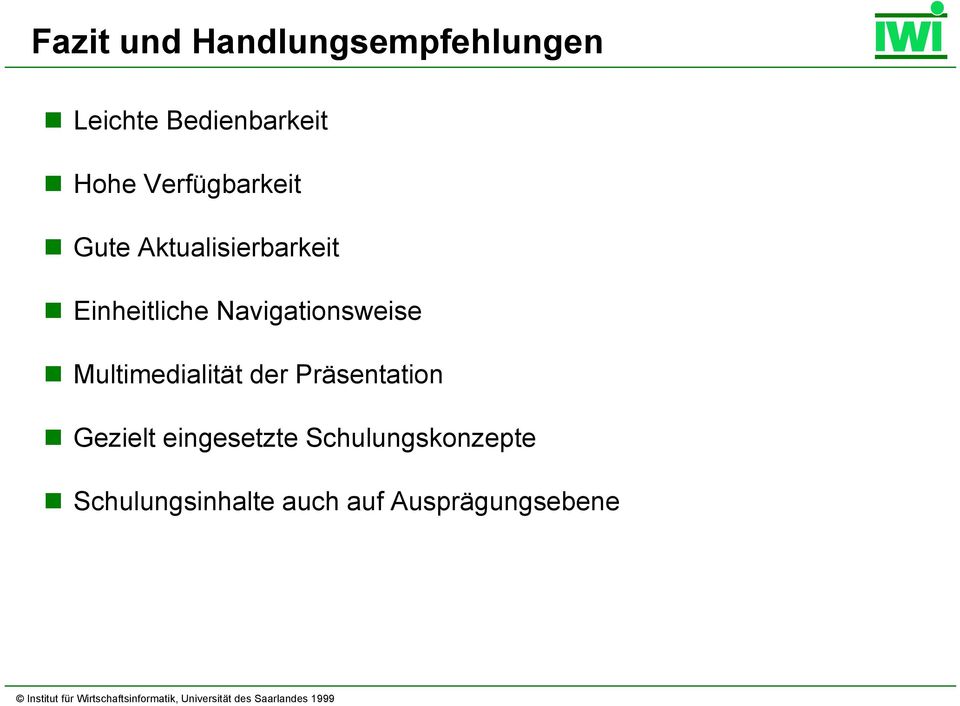 Navigationsweise Multimedialität der Präsentation Gezielt