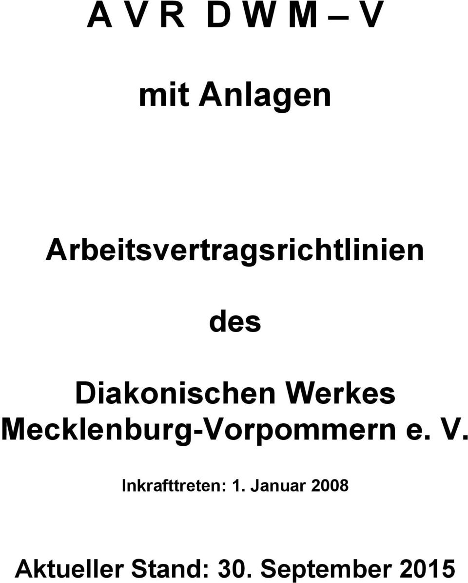 Diakonischen Werkes Mecklenburg-Vorpommern