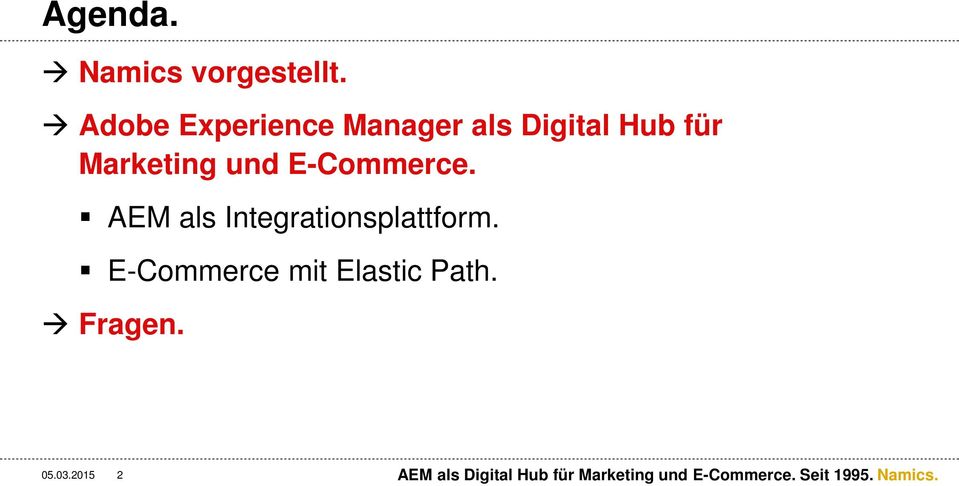 E-Commerce. AEM als Integrationsplattform.