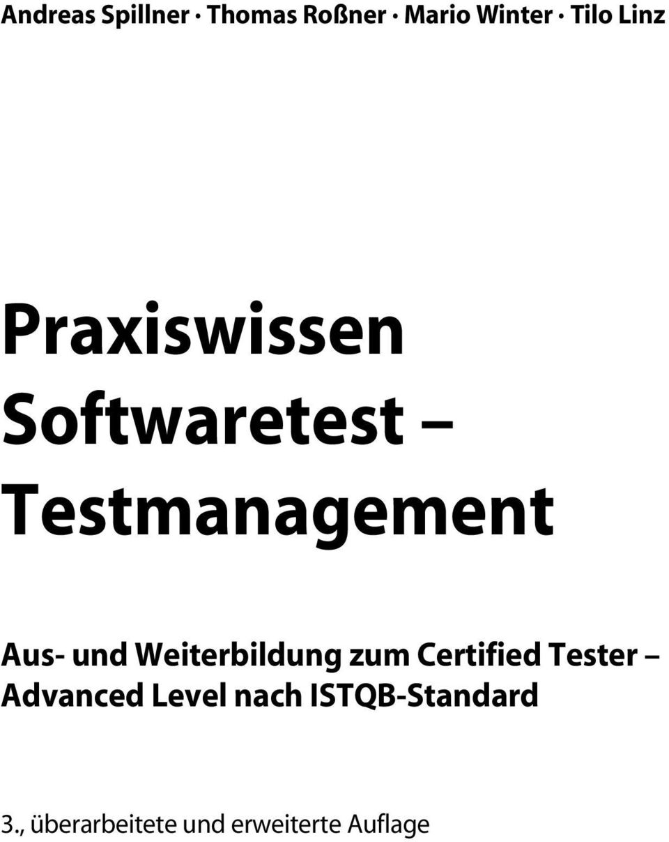 Weiterbildung zum Certified Tester Advanced Level