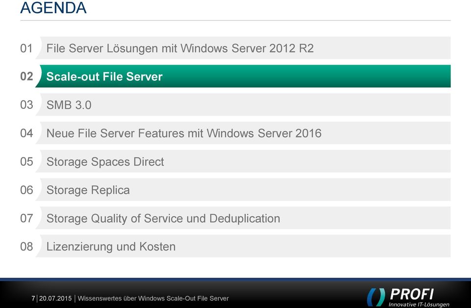 0 04 Neue File Server Features mit Windows Server 2016 05 Storage Spaces Direct