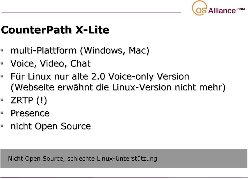 0 Voice-only Version (Webseite erwähnt die Linux-Version