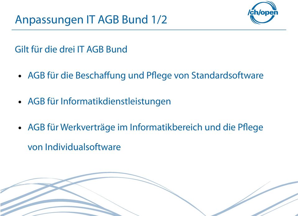 Standardsoftware AGB für Informatikdienstleistungen AGB