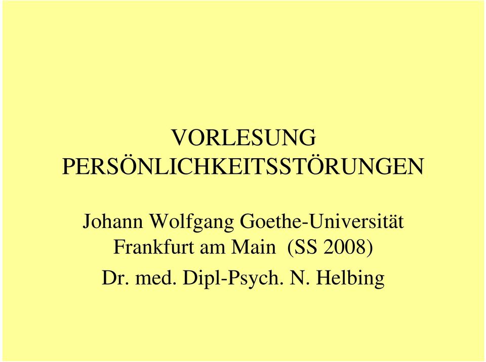 Wolfgang Goethe-Universität