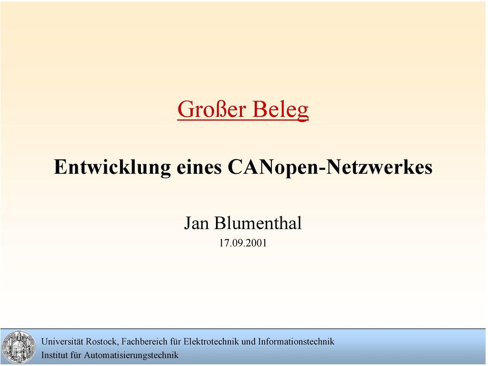 CANopen-Netzwerkes