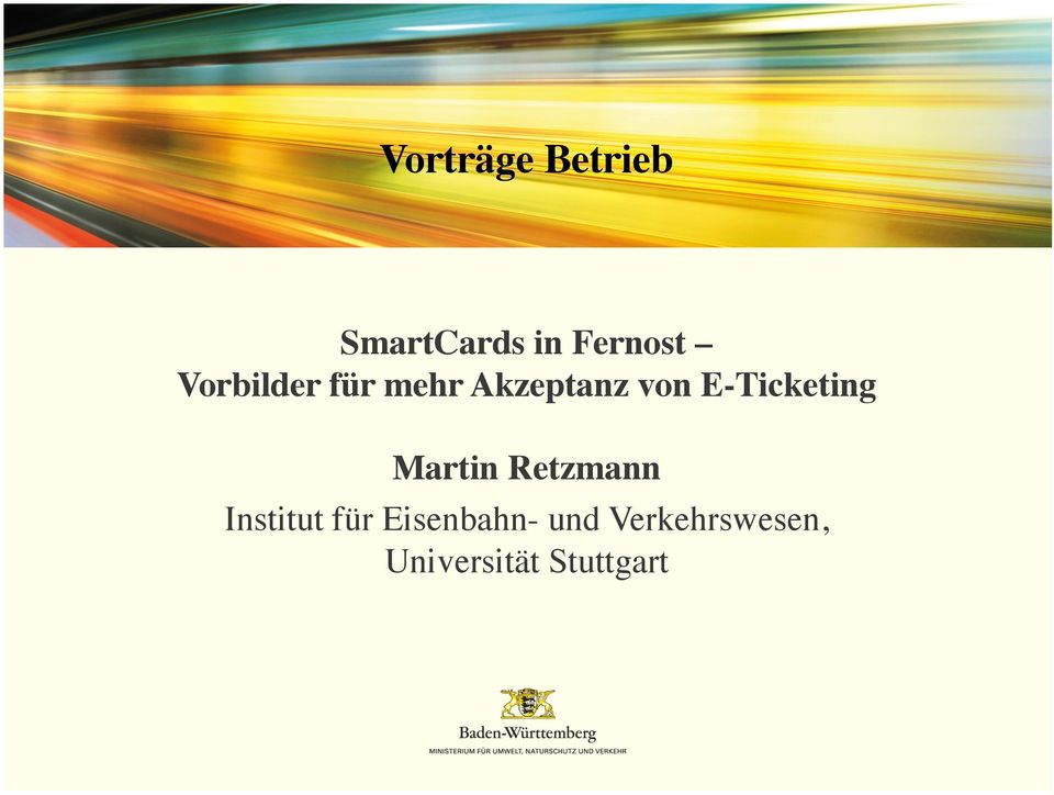 E-Ticketing Martin Retzmann Institut für