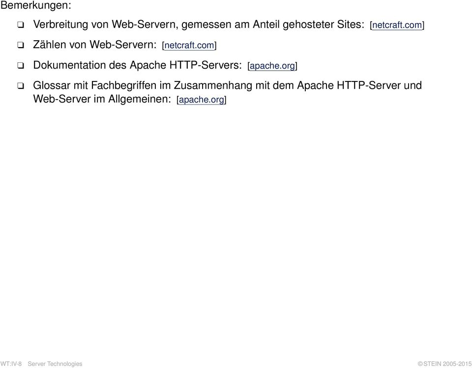 com] Dokumentation des Apache HTTP-Servers: [apache.