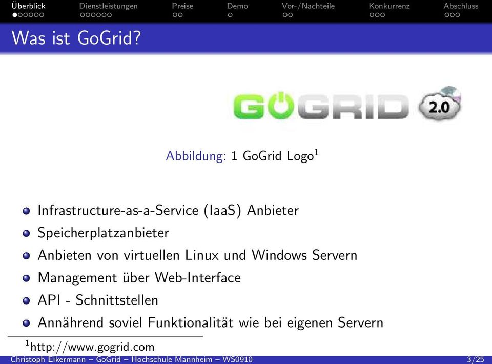 Abbildung: 1 GoGrid Logo 1 Infrastructure-as-a-Service (IaaS) Anbieter