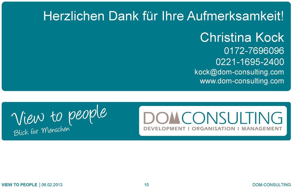 0221-1695-2400 kock@dom-consulting.