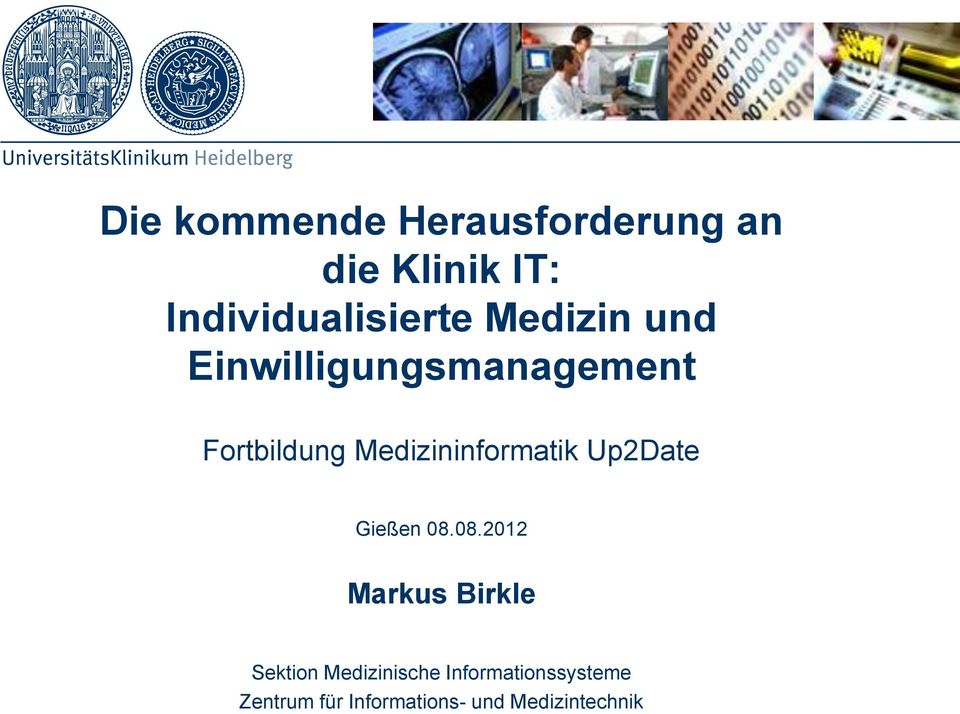 Fortbildung Medizininformatik Up2Date Gießen 08.