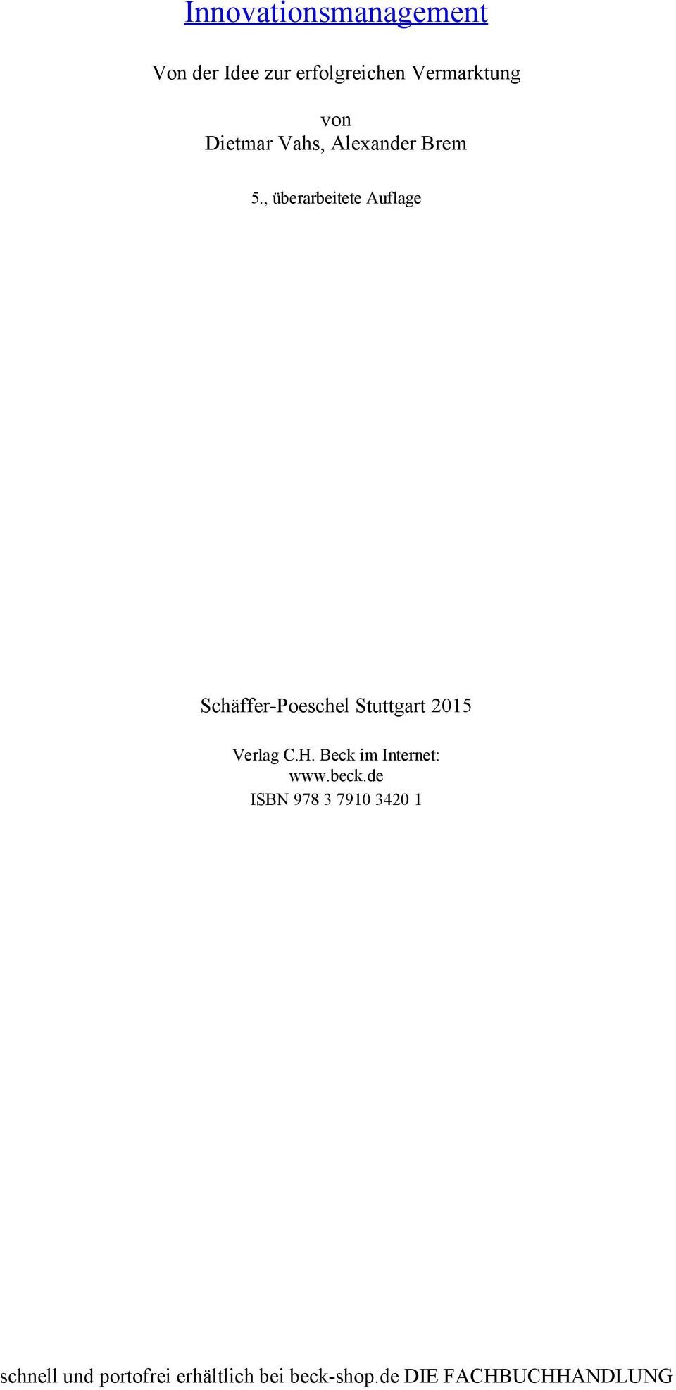 , überarbeitete Auflage Schäffer-Poeschel Stuttgart 2015 Verlag C.H.