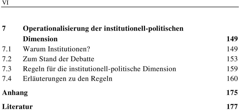 3 Regeln für die institutionell-politische Dimension 159 7.