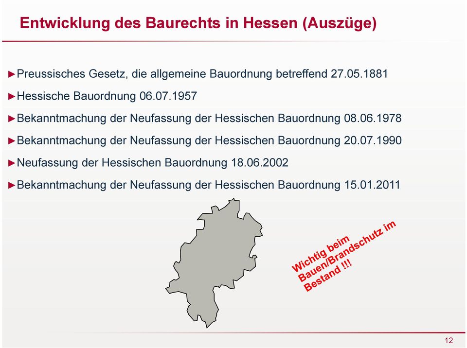 1957 Bekanntmachung der Neufassung der Hessischen Bauordnung 08.06.