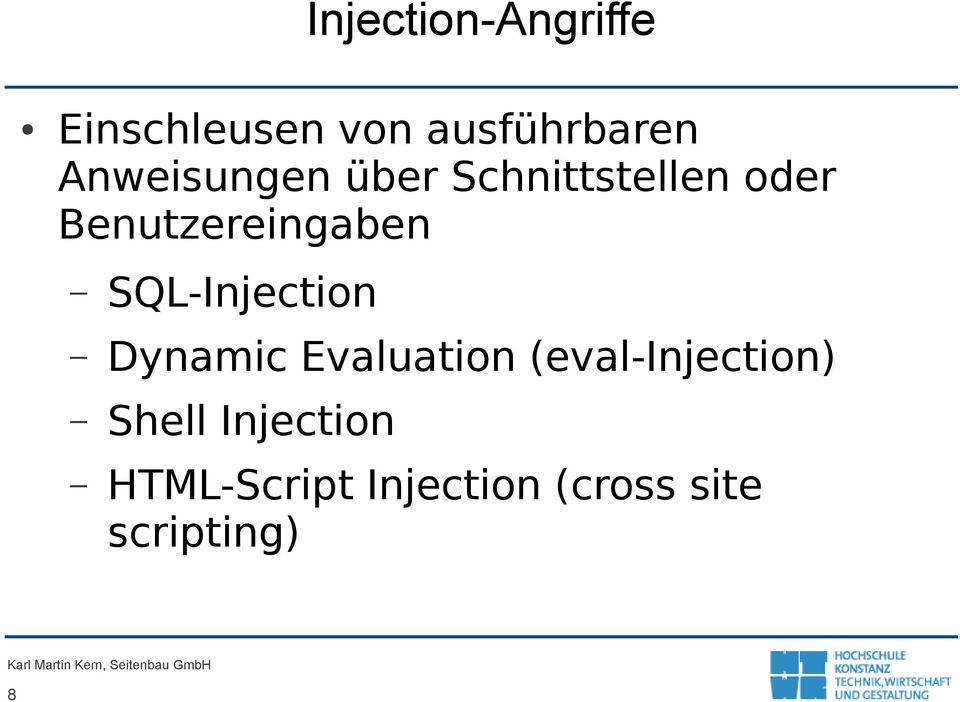 SQL-Injection Dynamic Evaluation (eval-injection)