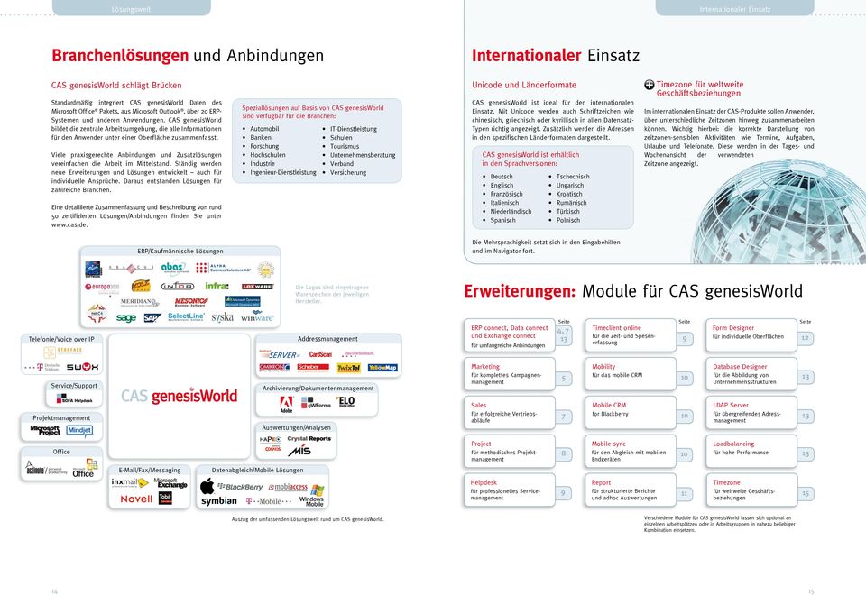 CAS genesisworld bildet die zentrale Arbeitsumgebung, die alle Informationen für den Anwender unter einer Oberfläche zusammenfasst.