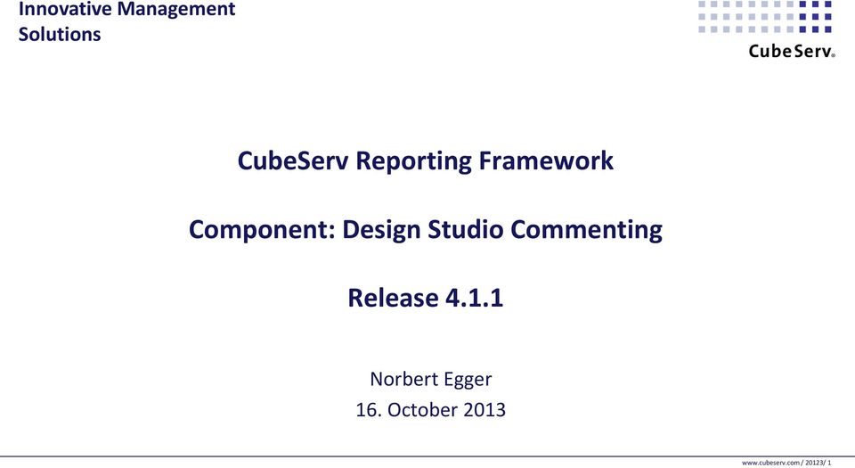 Studio Commenting Release 4.1.