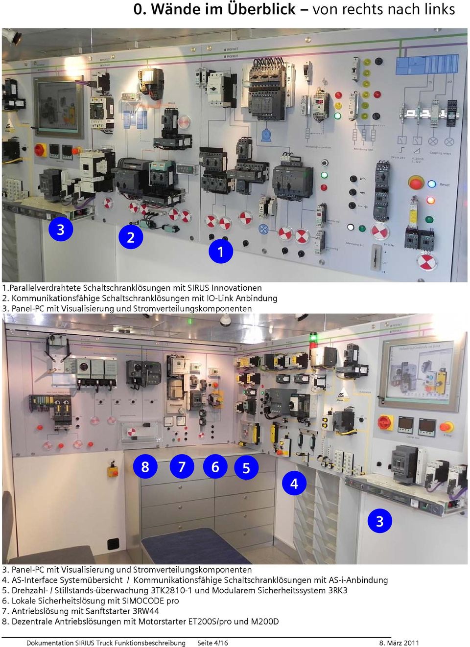 Panel-PC mit Visualisierung und Stromverteilungskomponenten 4. AS-Interface Systemübersicht / Kommunikationsfähige Schaltschranklösungen mit AS-i-Anbindung 5.