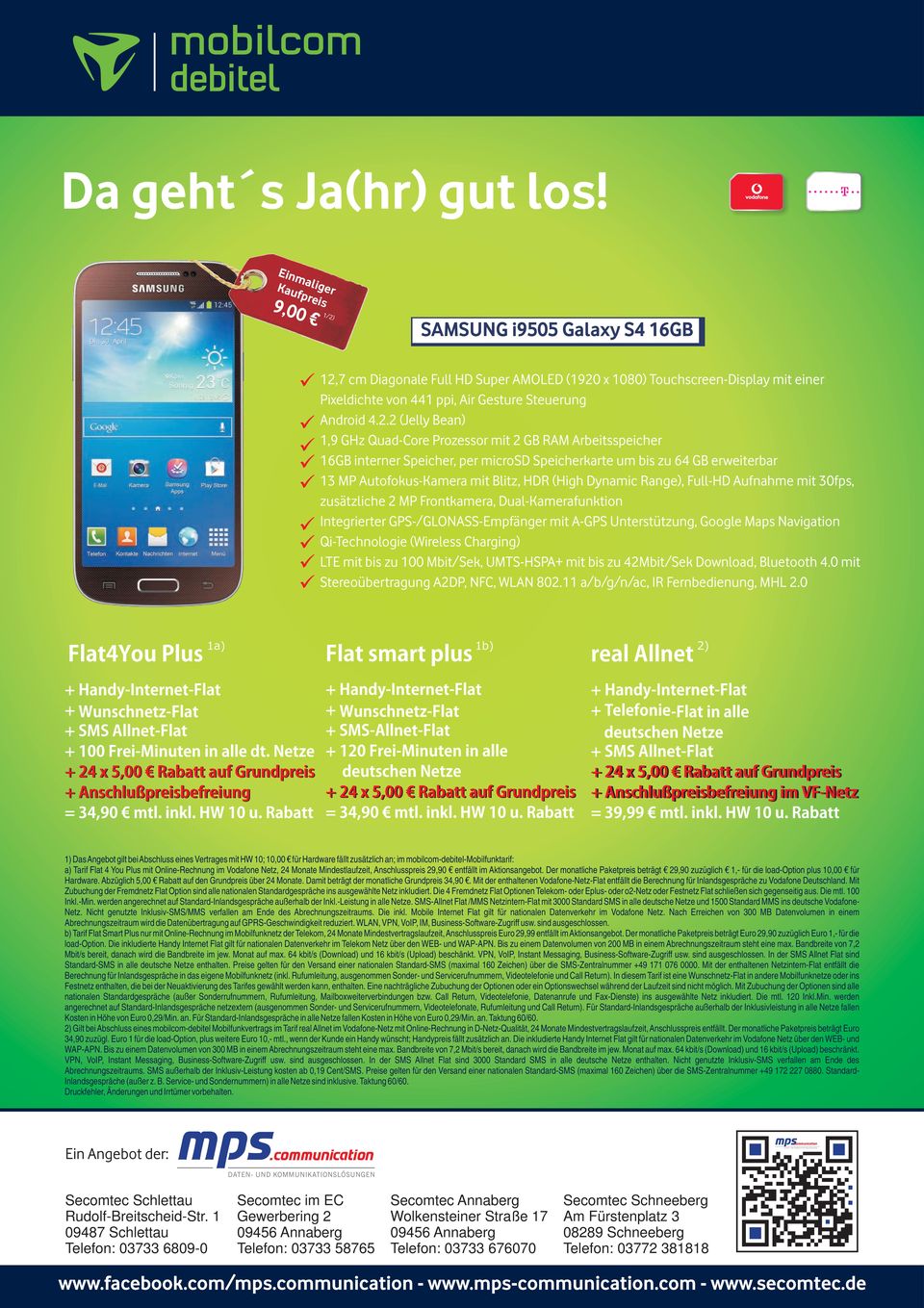 SAMSUNG i9505 Galaxy S4 16GB 12,