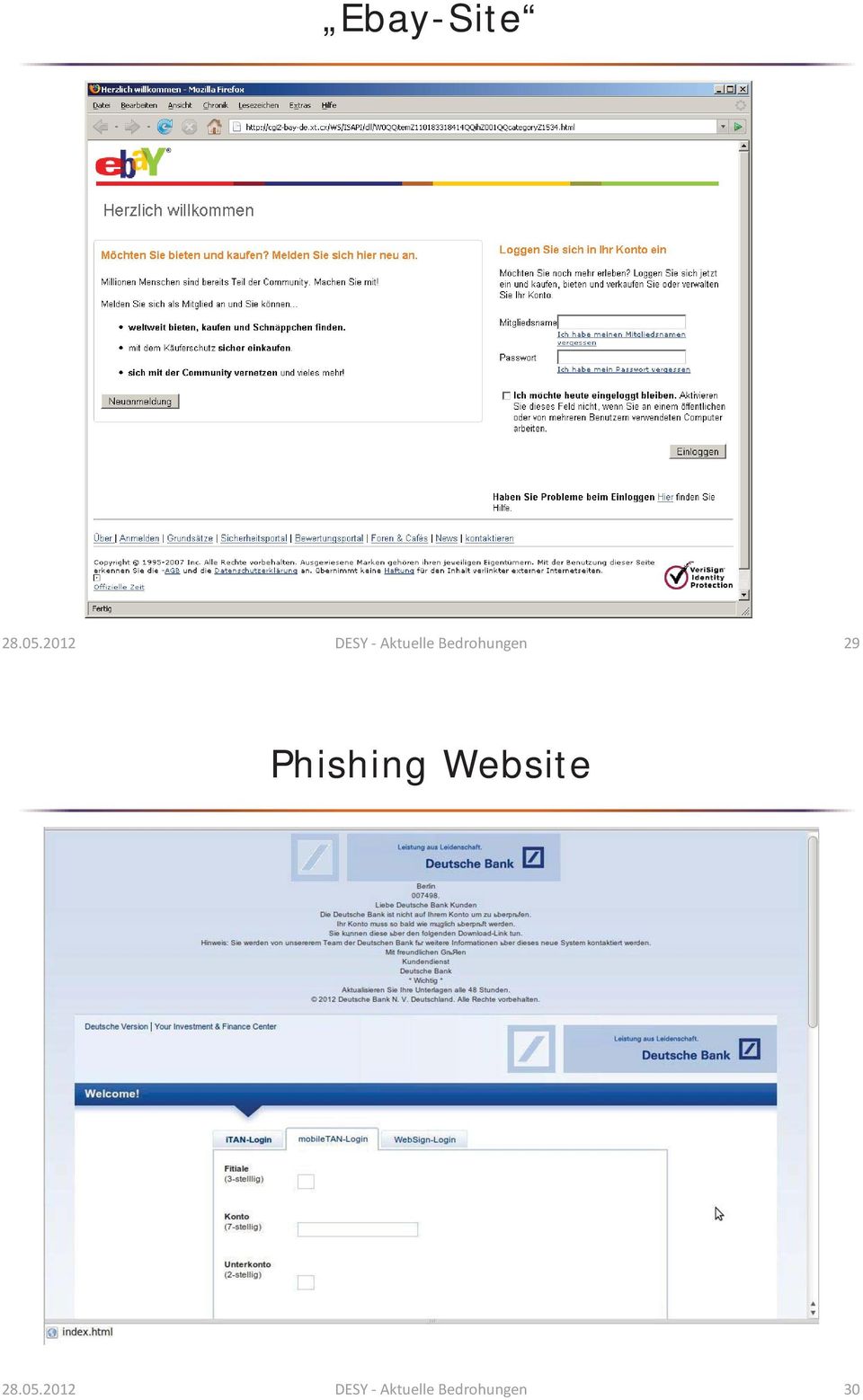 Bedrohungen 29 Phishing