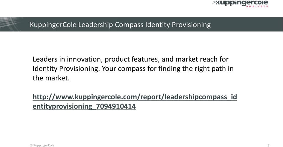 Your compass for finding the right path in the market. http://www.