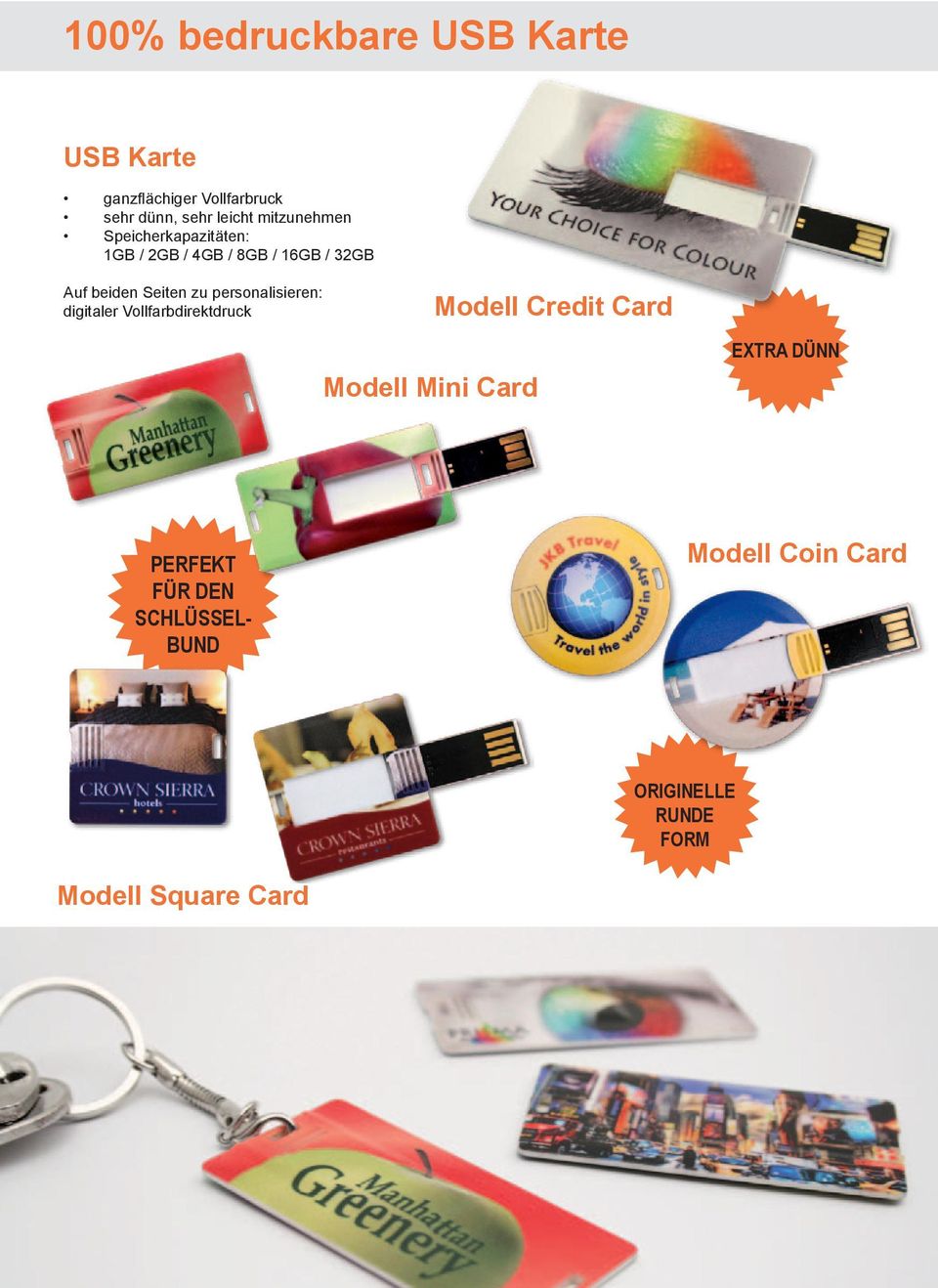 digitaler Vollfarbdirektdruck Modell Credit Card Modell Mini Card EXTRA DÜNN