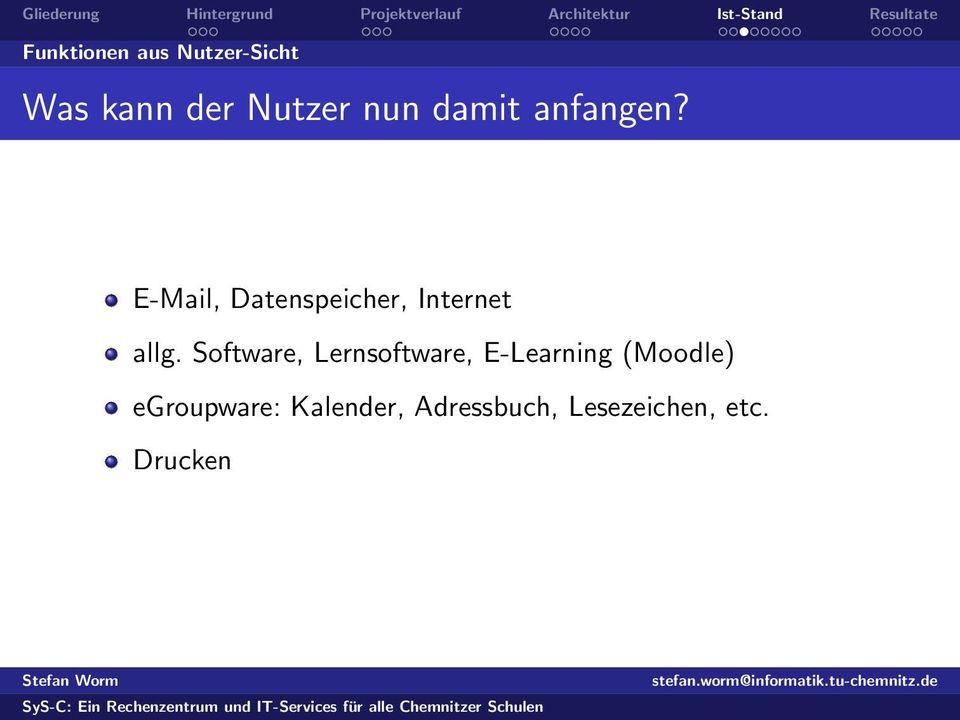 Software, Lernsoftware, E-Learning (Moodle)