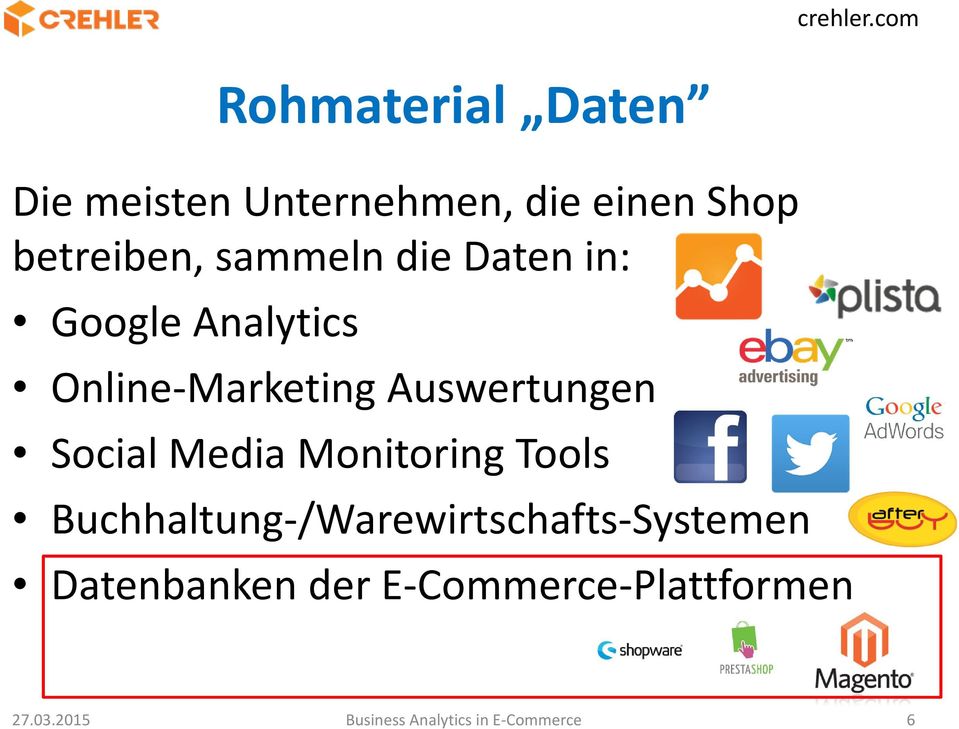 Social Media Monitoring Tools Buchhaltung-/Warewirtschafts-Systemen
