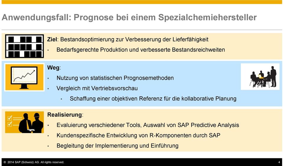 einer objektiven Referenz für die kollaborative Planung Realisierung: Evaluierung verschiedener Tools, Auswahl von SAP Predictive Analysis