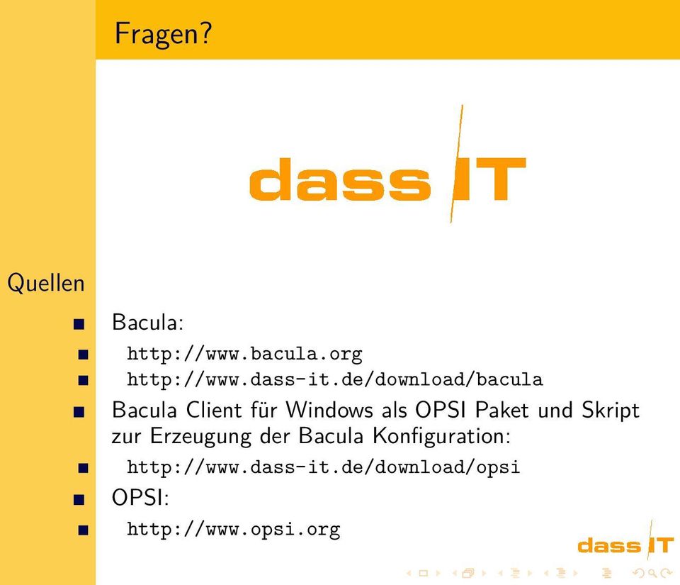 de/download/bacula Bacula Client für Windows als OPSI Paket