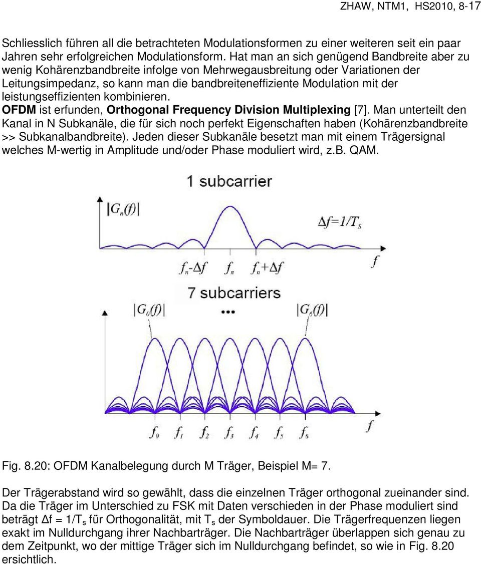 leistungseffizienten kombinieren. OFDM ist erfunden, Orthogonal Frequency Division Multiplexing [7].