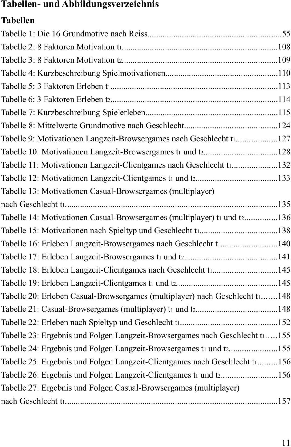 ..115 Tabelle 8: Mittelwerte Grundmotive nach Geschlecht...124 Tabelle 9: Motivationen Langzeit-Browsergames nach Geschlecht t1...127 Tabelle 10: Motivationen Langzeit-Browsergames t1 und t2.