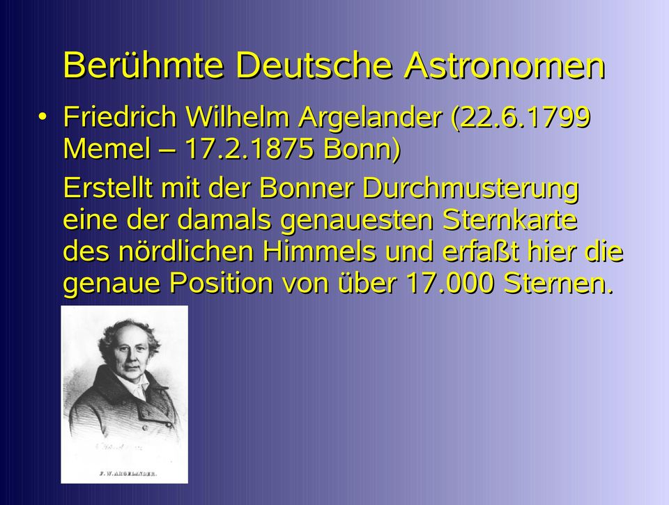 1875 Bonn) Erstellt mit der Bonner Durchmusterung eine der