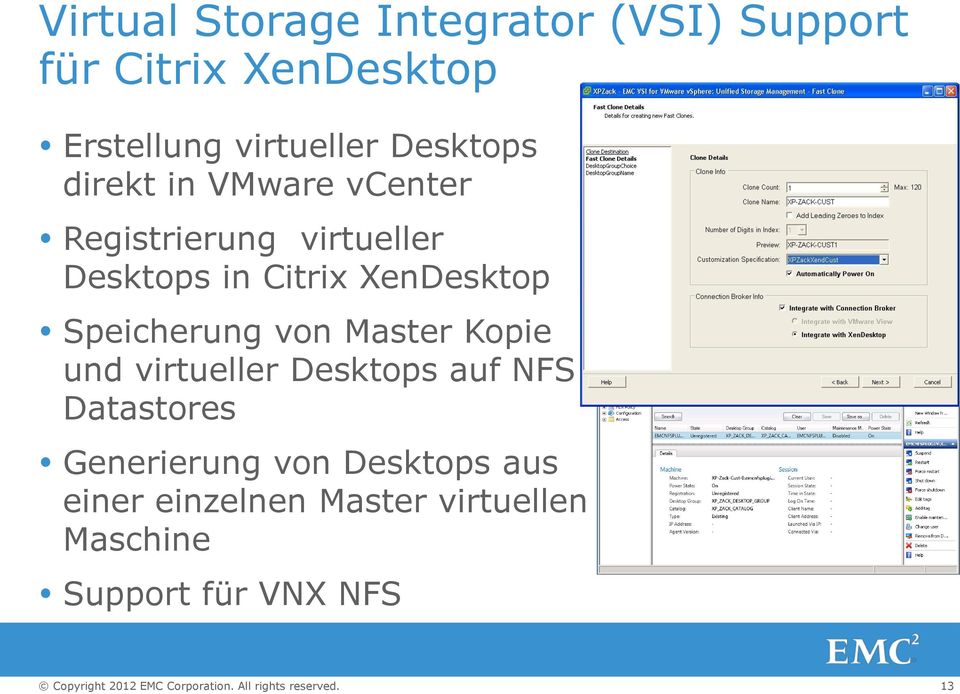XenDesktop Speicherung von Master Kopie und virtueller Desktops auf NFS Datastores