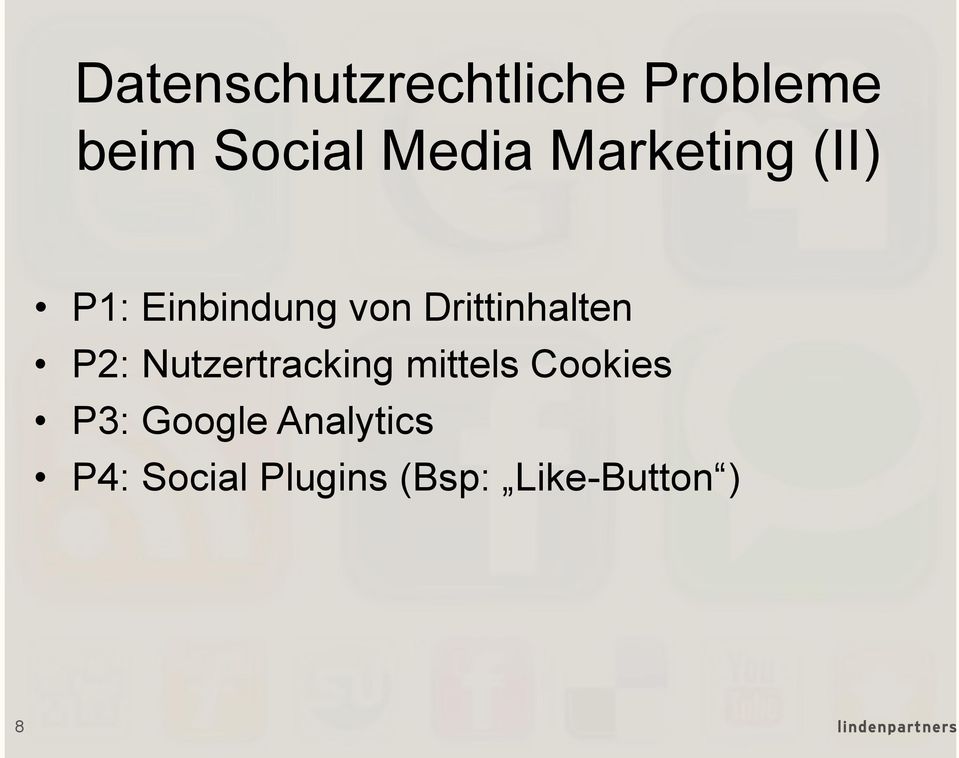 P2: Nutzertracking mittels Cookies P3: Google