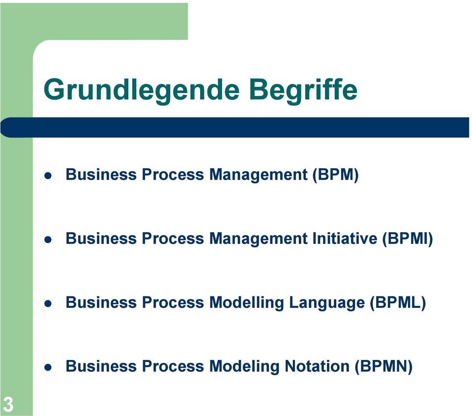 Initiative (BPMI) Business Process Modelling