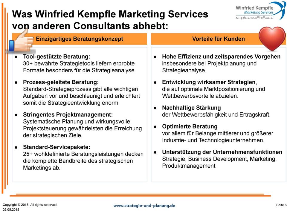 Prozess-geleitete Beratung: Standard-Strategieprozess gibt alle wichtigen Aufgaben vor und beschleunigt und erleichtert somit die Strategieentwicklung enorm.